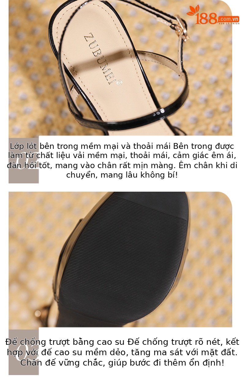 Sandal cao gót nữ quai ngang hở mũi gót nhọn 14 cm đế xuồng — Hồng nude-14cm chi tiết 4