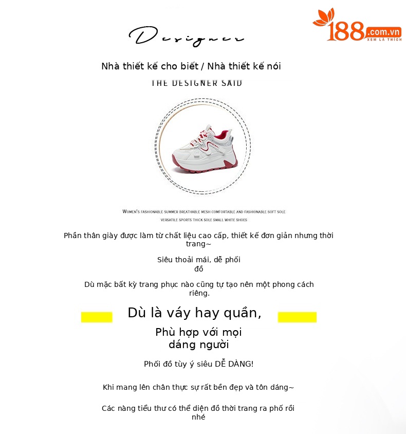 Giày sneaker nữ đế dày phong cách retro cổ điển — 5028 da tím, 5028 da vàng, 5028 da xám, 5028 da đỏ chi tiết 4