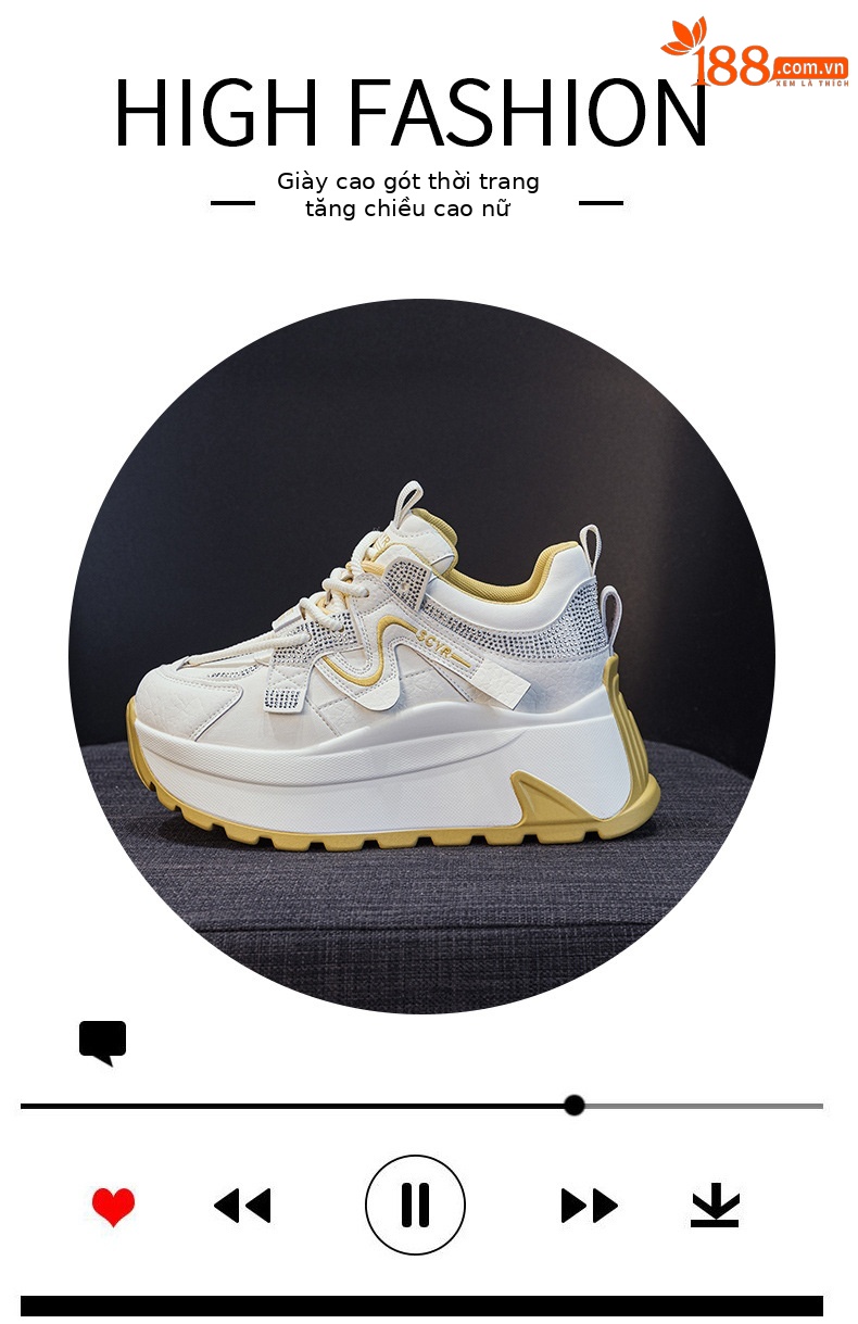 Giày sneaker nữ đế dày phong cách retro cổ điển — 5028 da tím, 5028 da vàng, 5028 da xám, 5028 da đỏ chi tiết 5