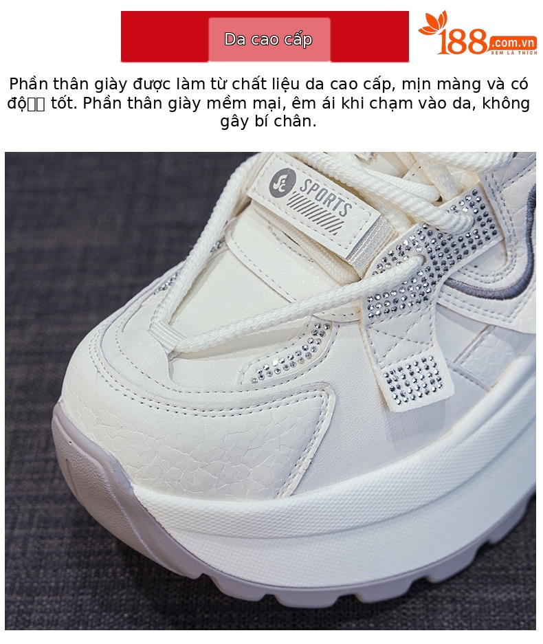 Giày sneaker nữ đế dày phong cách retro cổ điển — 5028 da tím, 5028 da vàng, 5028 da xám, 5028 da đỏ chi tiết 7