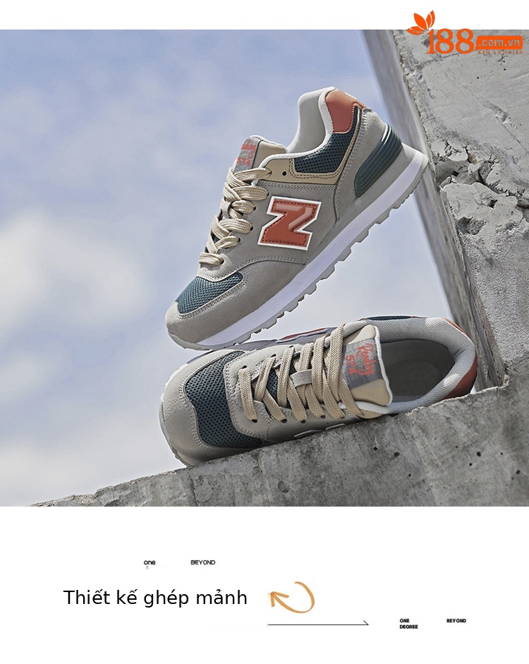 Giày sneaker nam phong cách Balance 574 cổ điển, đế êm thoáng khí — 574 Xanh Hải Quân chi tiết 14