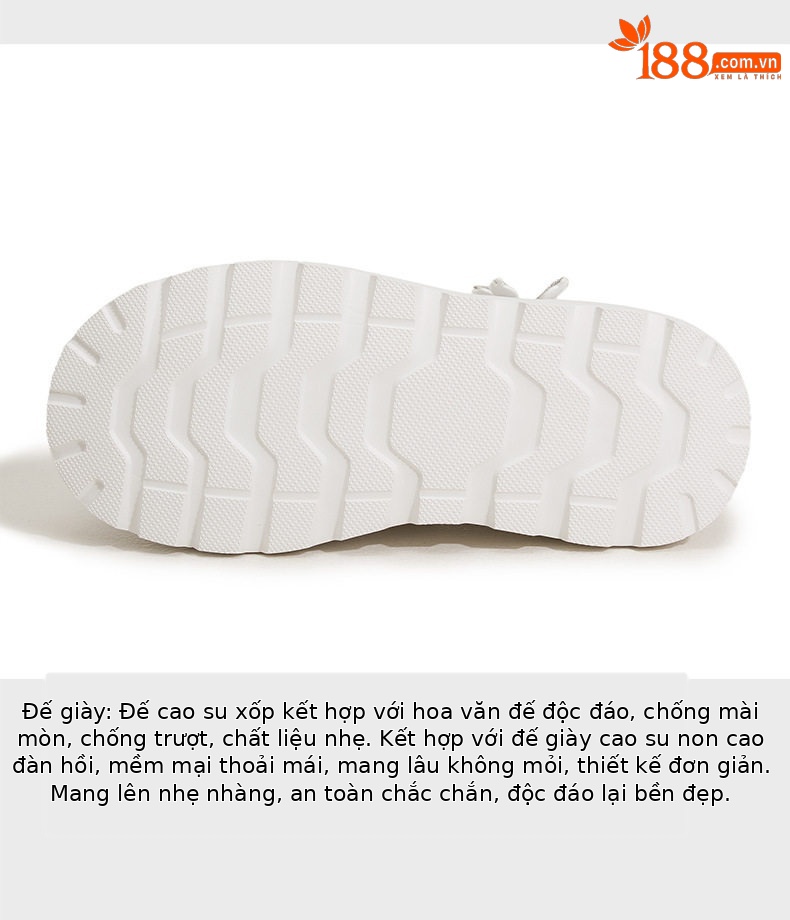 Giày sneaker nữ chunky đế dày trắng phối dây buộc, form thể thao — Trắng, Bạc chi tiết 7