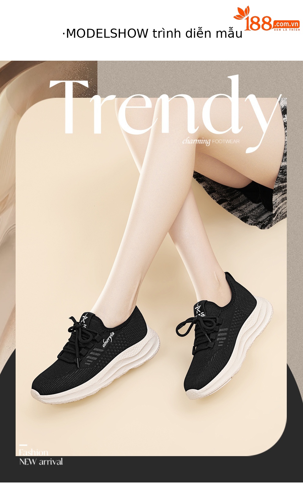 Giày sneaker nữ dệt kim lưới thoáng khí đế mềm đi bộ chạy bộ du lịch — 6045 Màu be, 6045 Da đen chi tiết 20