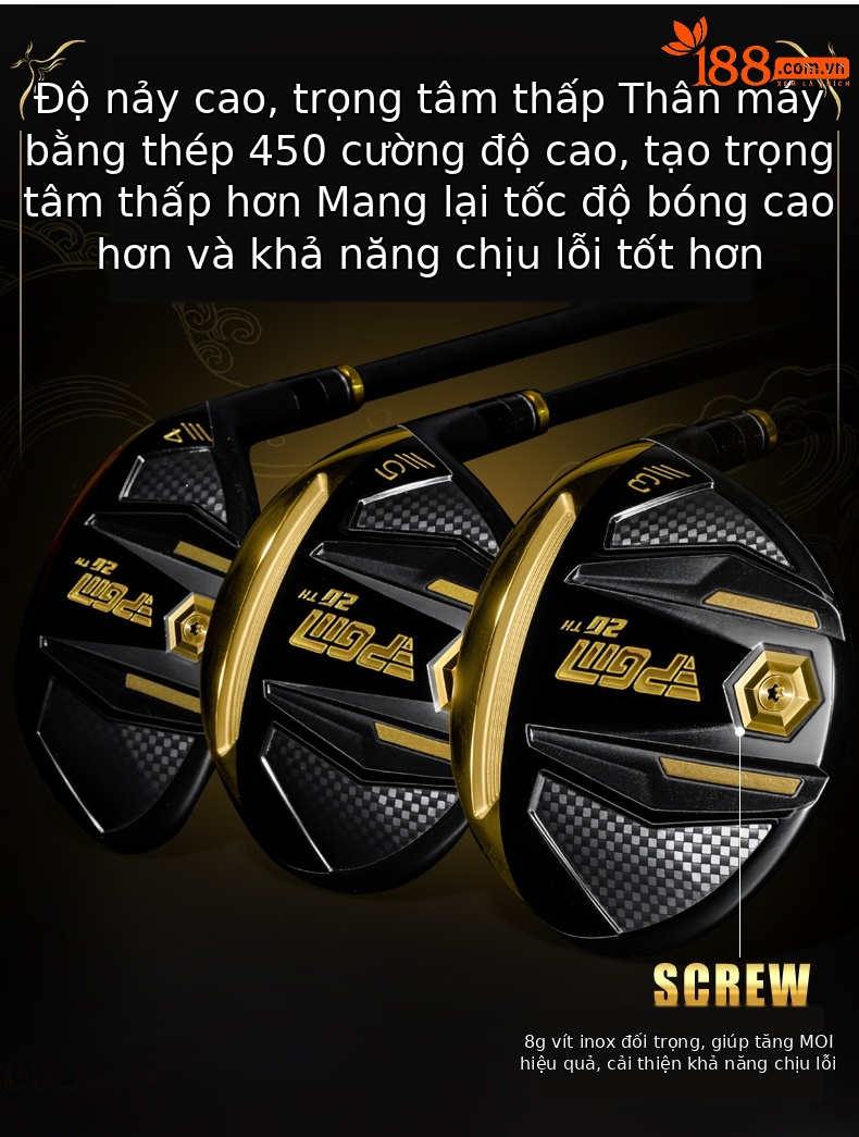 Bộ gậy golf carbon PGM phiên bản giới hạn đen vàng 13 gậy cao cấp kèm túi MTG088 — 【Thân carbon cấp R】13 gậy + túi golf MTG088, 【Thân carbon cấp SR】13 gậy + túi golf MTG088, 【Thân carbon cấp S】13 gậy + túi golf MTG088, 【Thân thép 950 cấp R】13 gậy + túi golf MTG088 chi tiết 6