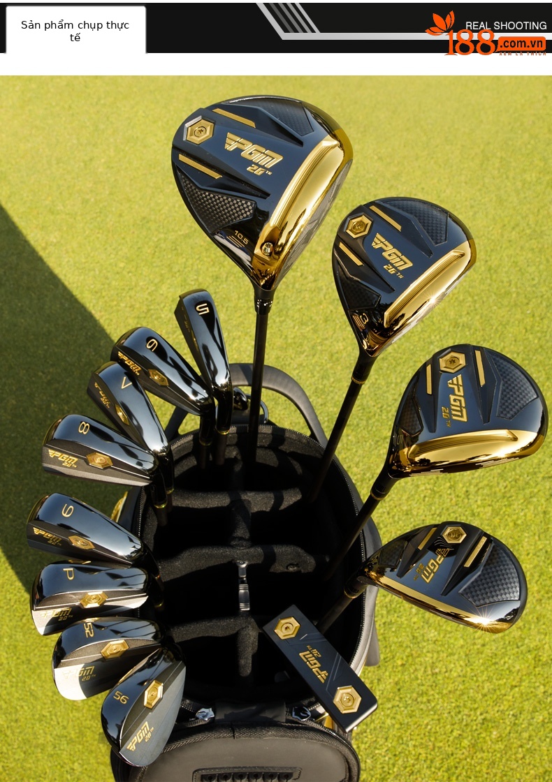 Bộ gậy golf carbon PGM phiên bản giới hạn đen vàng 13 gậy cao cấp kèm túi MTG088 — 【Thân carbon cấp R】13 gậy + túi golf MTG088, 【Thân carbon cấp SR】13 gậy + túi golf MTG088, 【Thân carbon cấp S】13 gậy + túi golf MTG088, 【Thân thép 950 cấp R】13 gậy + túi golf MTG088 chi tiết 11