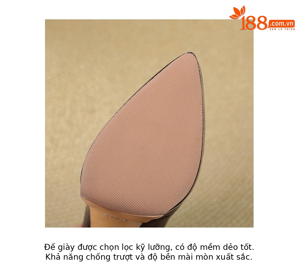 Giày cao gót nữ mũi nhọn gót siêu cao 12 cm đế dày da thật — Đen mờ, Da đen chi tiết 21