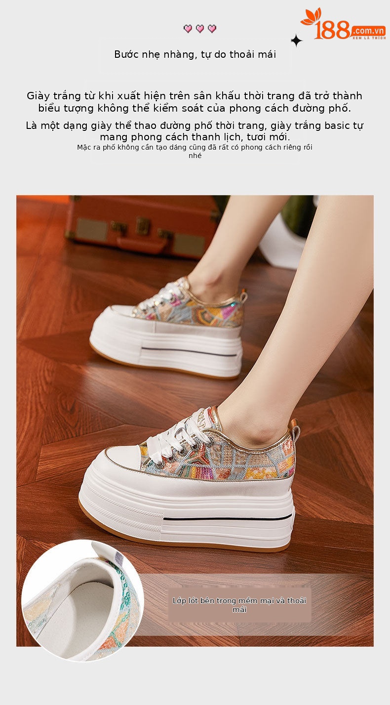 Sandal cao gót nữ hở mũi quai ngang đế dày — Trắng, Bạch kim chi tiết 5