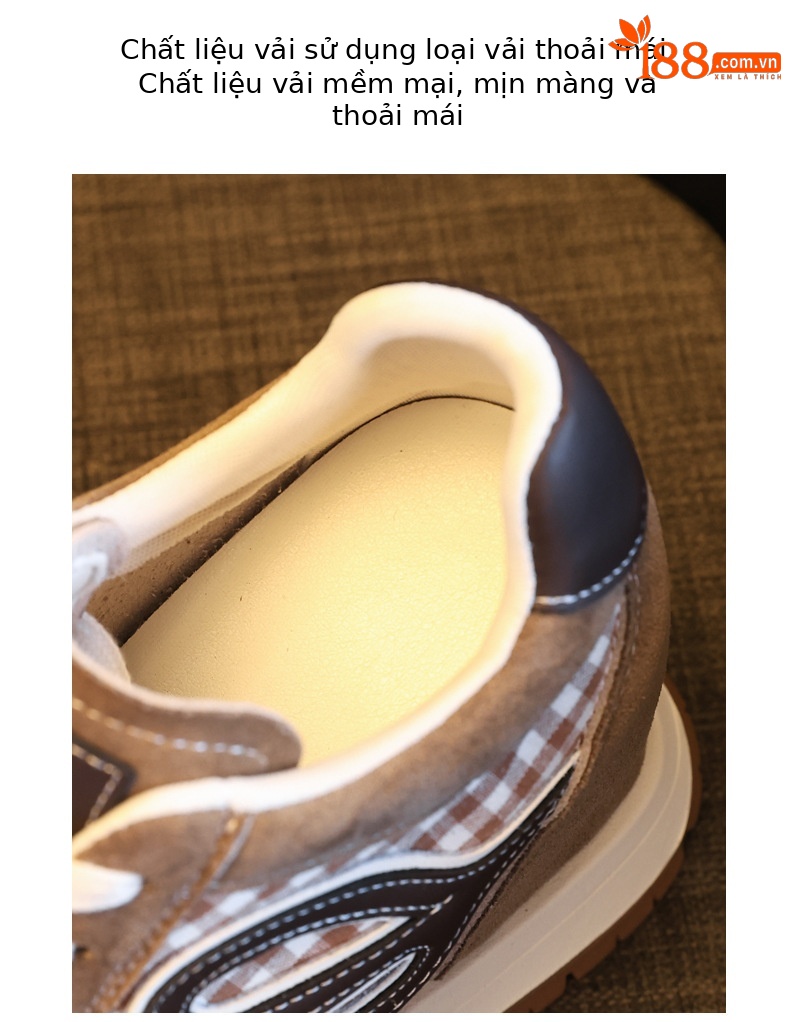 Giày sneaker nữ đế dày tăng chiều cao, phong cách thể thao giải trí — màu đen chi tiết 8