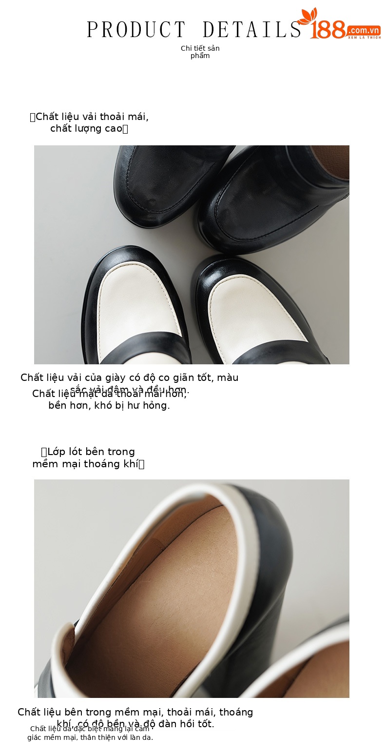 Giày cao gót nữ đế xuồng platform gót vuông 14cm, phong cách trình diễn, đế dày không mỏi chân — màu đen, màu trắng ngà chi tiết 7