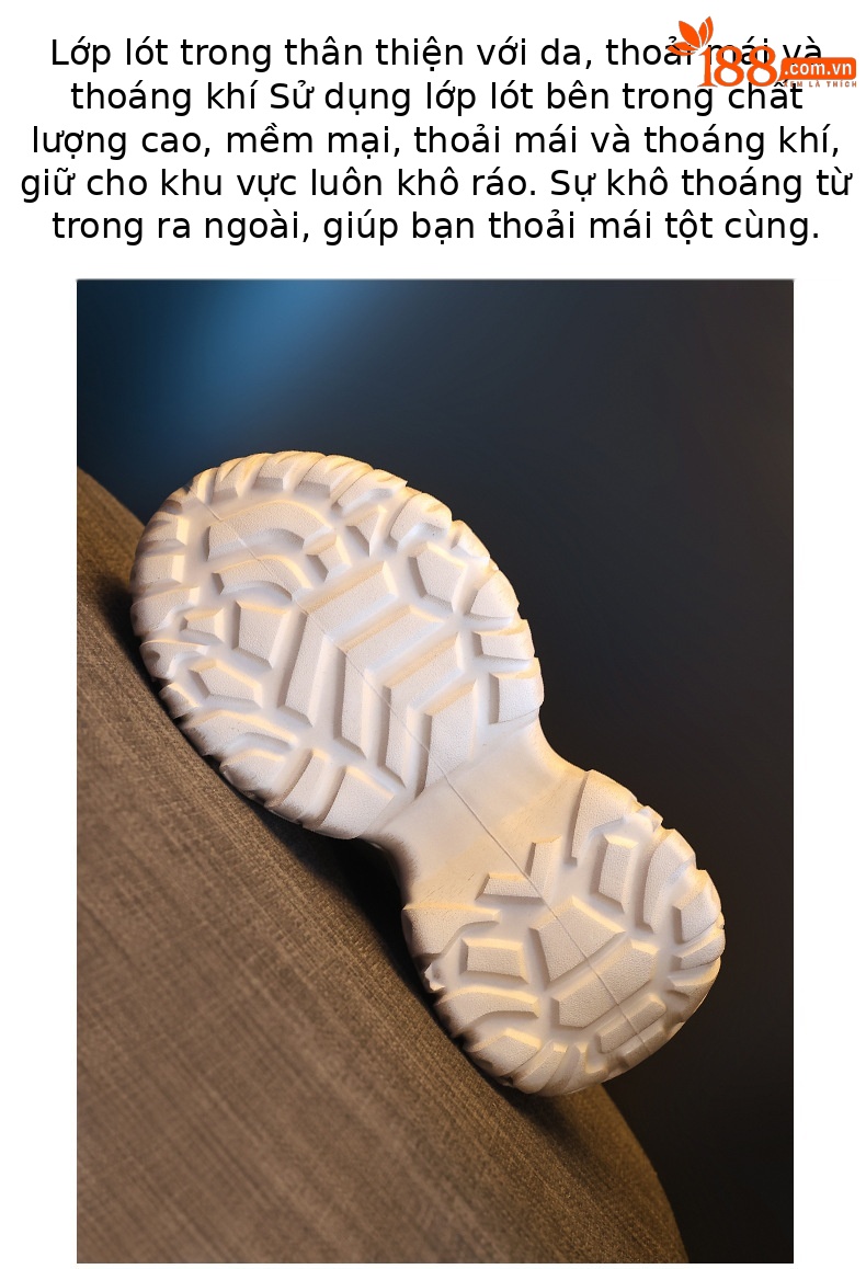 Giày sneaker nữ đế dày tăng chiều cao phong cách daddy — Trà sữa màu chi tiết 9