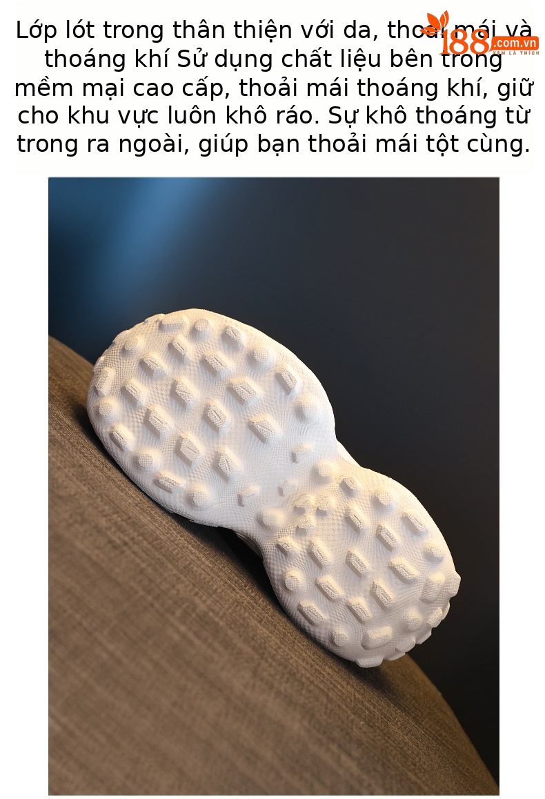 Giày sneaker nữ đế dày tăng chiều cao lưới thoáng khí — màu be chi tiết 7