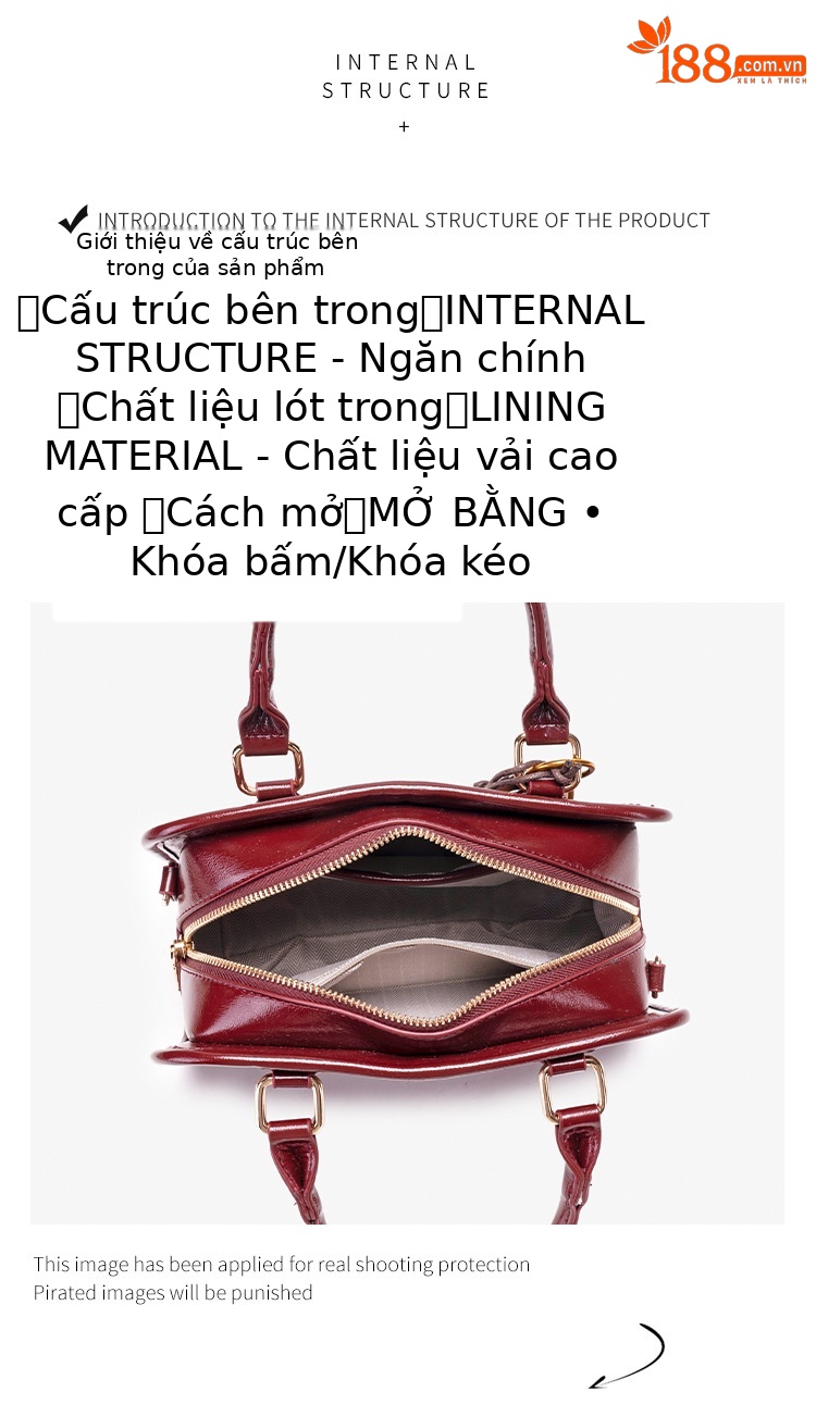 Túi đeo chéo nữ vintage dáng gối da sáp, quai xích, phong cách thời trang thu đông 2026 chi tiết 8