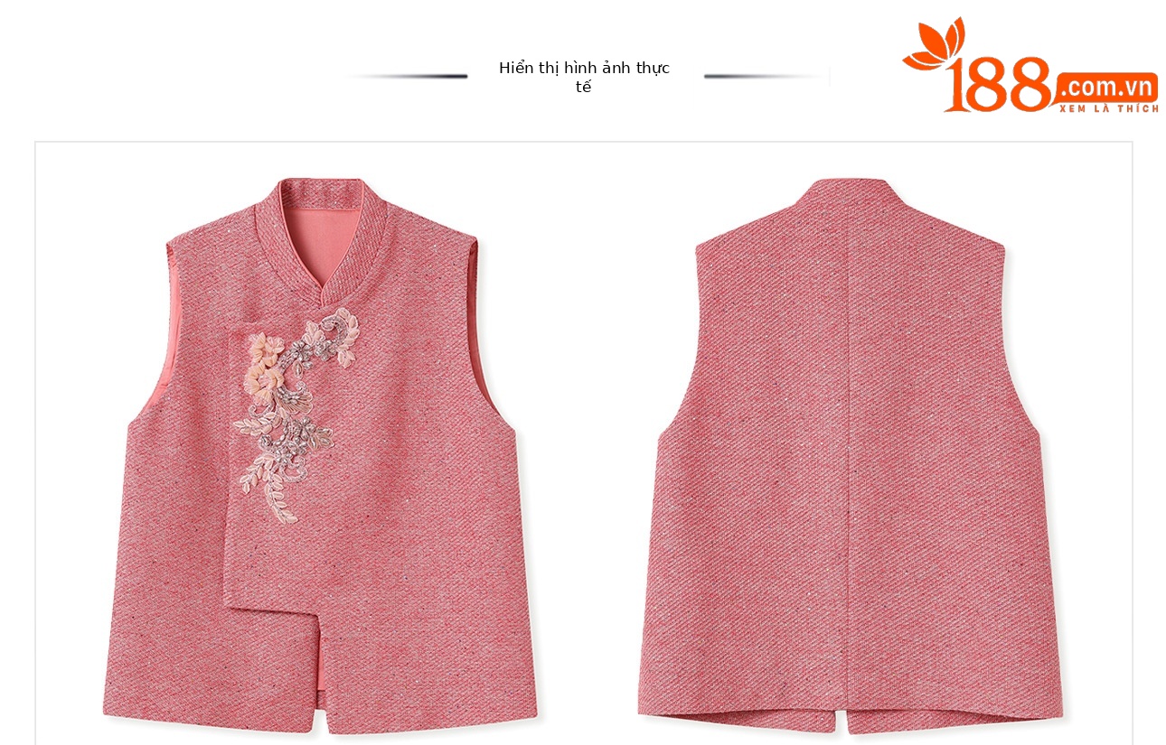 Bộ áo gile không tay và chân váy midi tân cổ điển đính cườm sang trọng — nửa váy, Trang chủ chi tiết 15