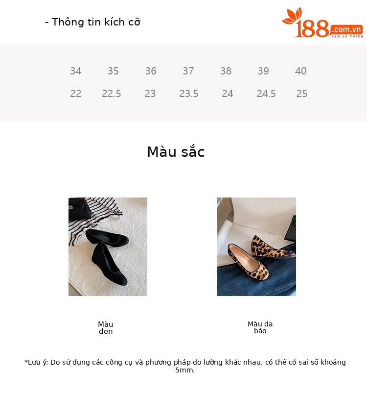 Giày cao gót nữ đế xuồng platform da bò họa tiết da báo, mũi tròn, dáng slip-on, gót ước lượng 6-8 cm — màu đen chi tiết 4
