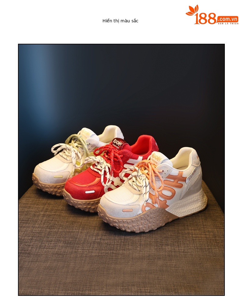 Giày sneaker nữ đế dày lưới thoáng khí phong cách cổ điển — màu sắc chi tiết 17