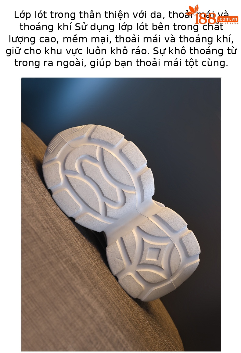 Giày sneaker nữ đế dày chunky lưới thoáng khí, tăng chiều cao 10.5 cm — màu trắng chi tiết 9