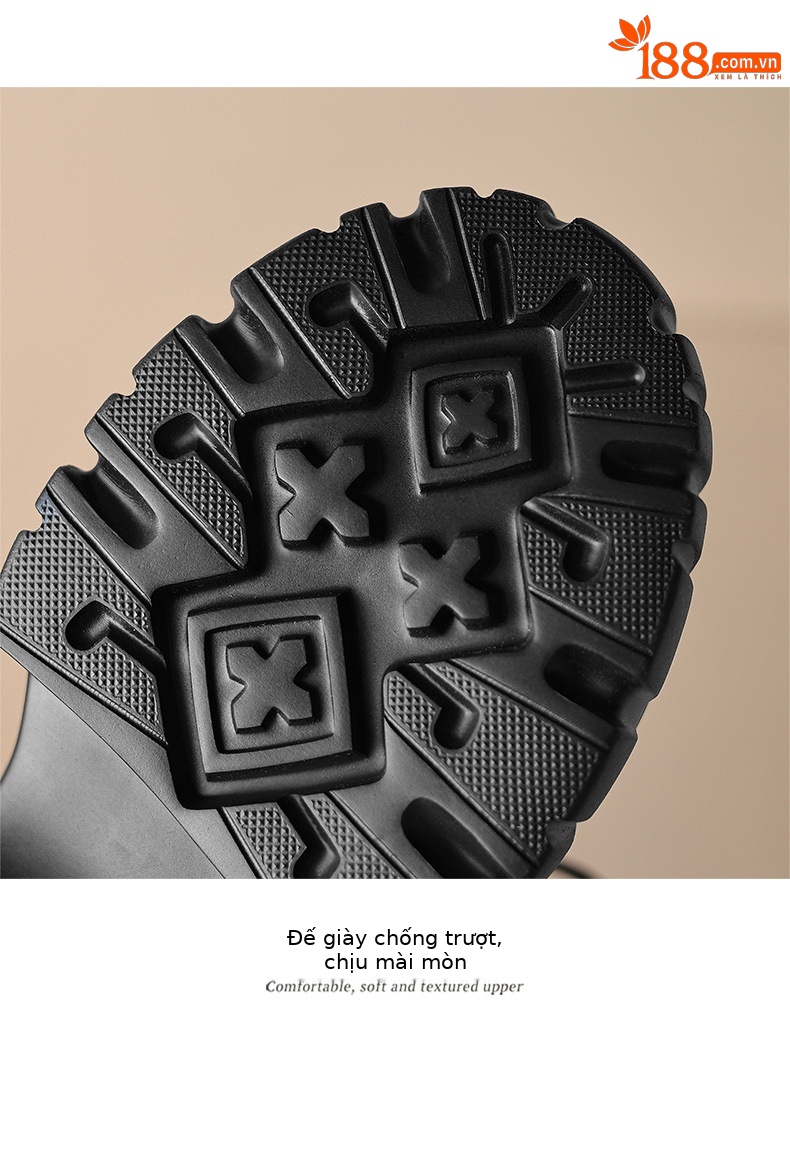 Giày loafer nữ đế xuồng platform buộc dây, gót ẩn tăng chiều cao — màu đen chi tiết 18