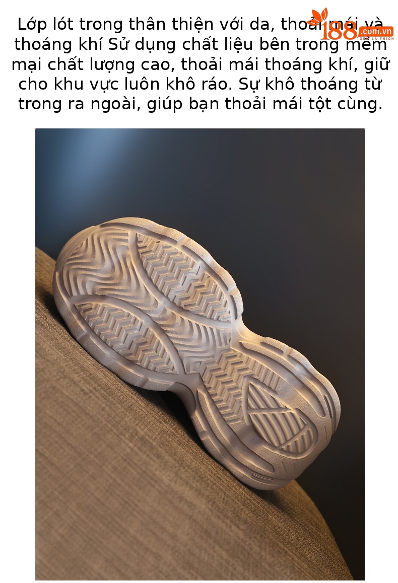 Giày sneaker nữ đế dày chunky phong cách dad sneaker, lưới thoáng khí, tăng chiều cao — màu xám chi tiết 9