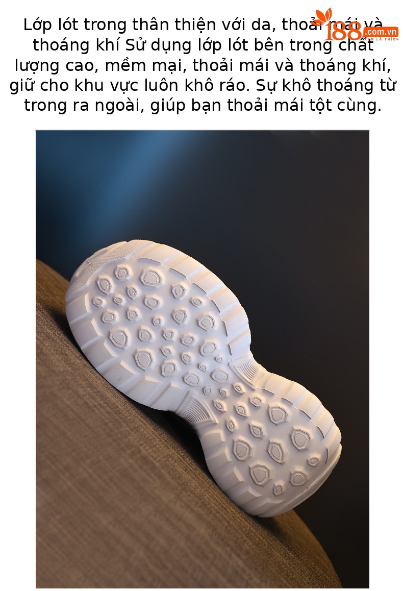 Giày sneaker nữ đế dày chunky lưới thoáng khí tăng chiều cao — màu trắng chi tiết 9