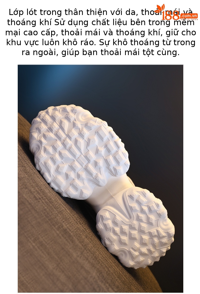 Giày sneaker nữ đế dày tăng chiều cao, phối đá rhinestone, lưới thoáng khí — màu trắng ngà chi tiết 9
