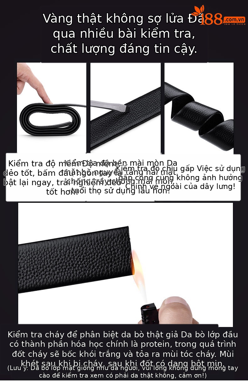 Thắt lưng da bò thật nam cao cấp Hoàng đế Paul – khóa kim sang trọng — 120cm, 130cm, 110cm, 125cm chi tiết 8