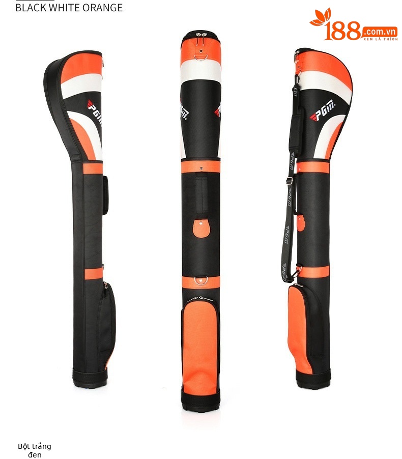 Túi đựng gậy golf PGM dạng đứng nhẹ, chứa 6-7 gậy, có quai đeo thể thao — QIAB001-Bạc đen, QIAB001-Toàn bộ bột, QIAB004-màu đen bạc, QIAB002-Xanh đen trắng chi tiết 12