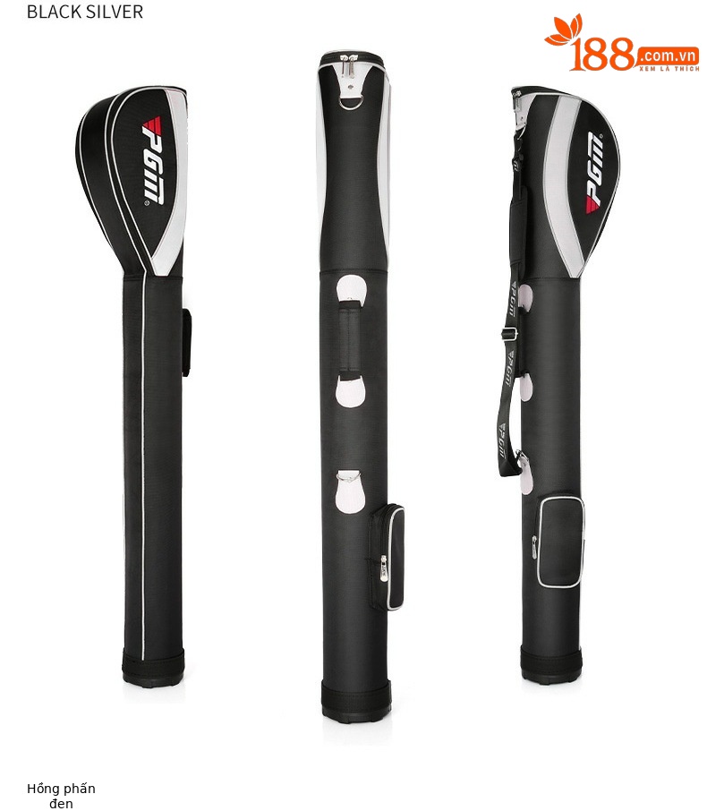 Túi đựng gậy golf PGM dạng đứng nhẹ, chứa 6-7 gậy, có quai đeo thể thao — QIAB001-Bạc đen, QIAB001-Toàn bộ bột, QIAB004-màu đen bạc, QIAB002-Xanh đen trắng chi tiết 14