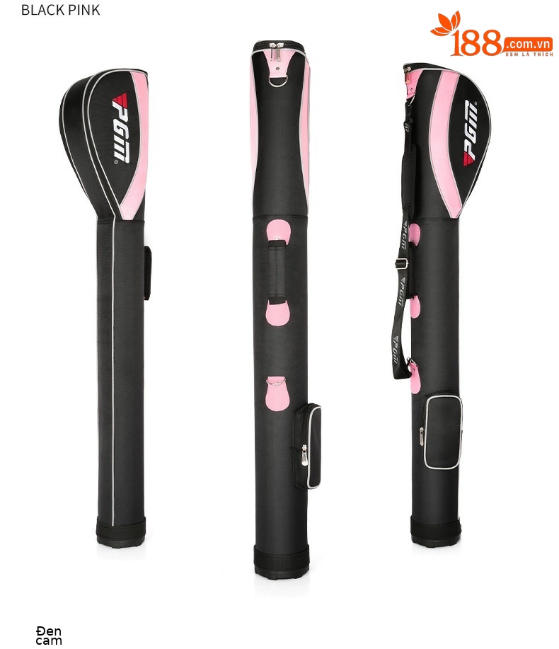 Túi đựng gậy golf PGM dạng đứng nhẹ, chứa 6-7 gậy, có quai đeo thể thao — QIAB001-Bạc đen, QIAB001-Toàn bộ bột, QIAB004-màu đen bạc, QIAB002-Xanh đen trắng chi tiết 15