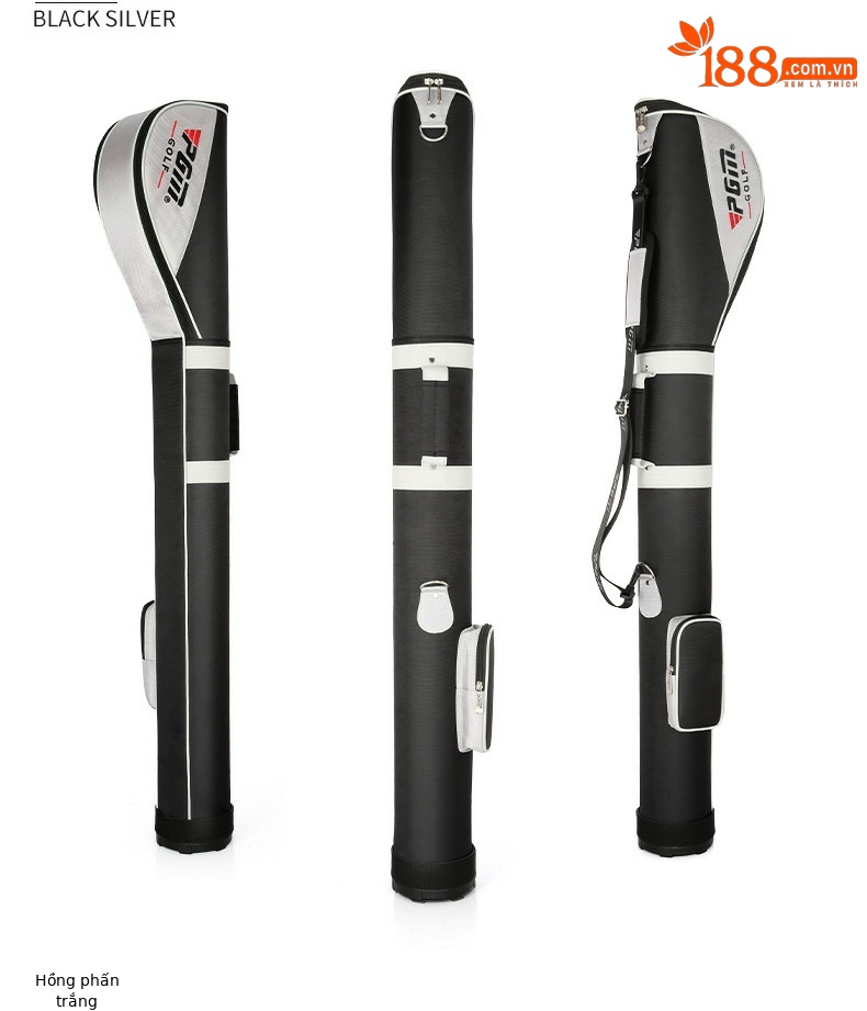 Túi đựng gậy golf PGM dạng đứng nhẹ, chứa 6-7 gậy, có quai đeo thể thao — QIAB001-Bạc đen, QIAB001-Toàn bộ bột, QIAB004-màu đen bạc, QIAB002-Xanh đen trắng chi tiết 17