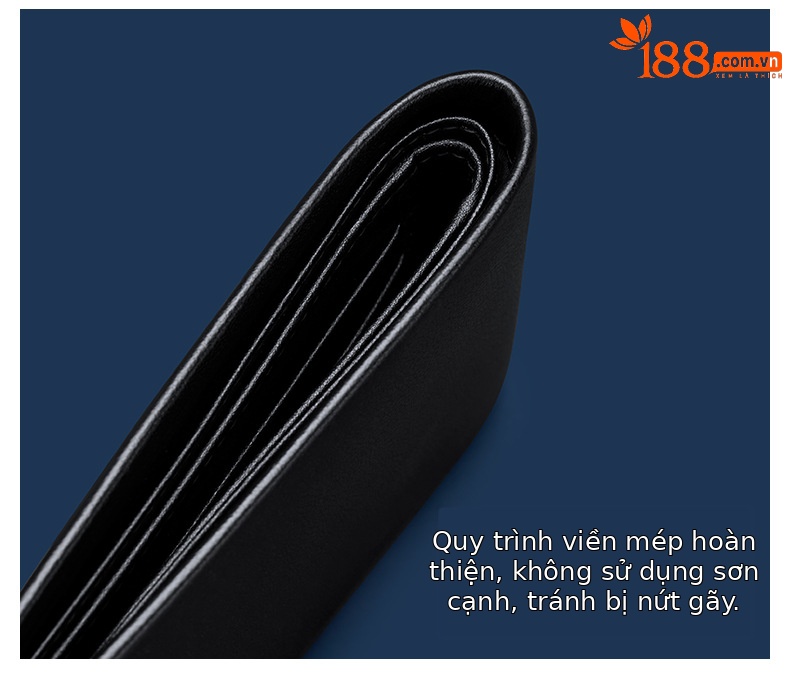 Ví nam gập mini da bò thật nhiều ngăn thẻ phong cách thời trang chi tiết 11