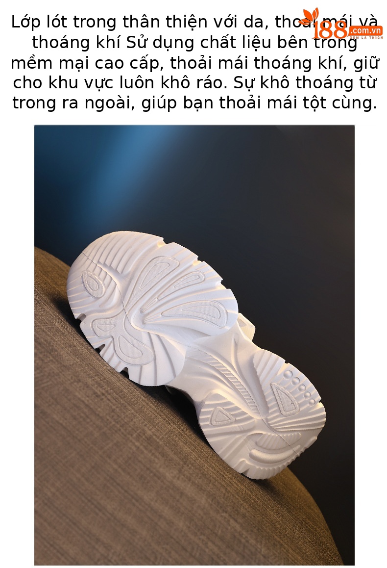 Giày sneaker nữ đế dày lưới thoáng khí phong cách daddy — màu be chi tiết 8