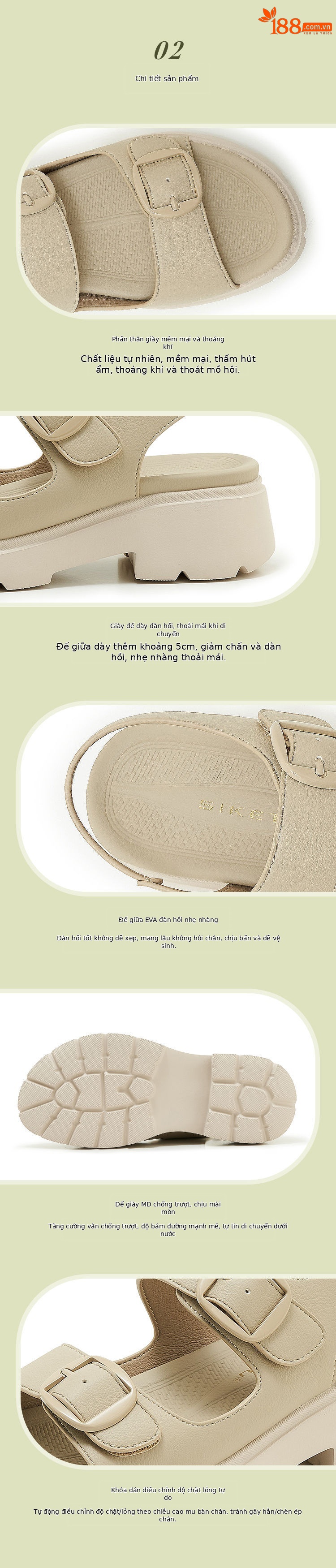 Sandal nữ quai ngang khóa kim loại đế xuồng cao gót 9 cm — màu đen, màu hồng, màu mơ chi tiết 3