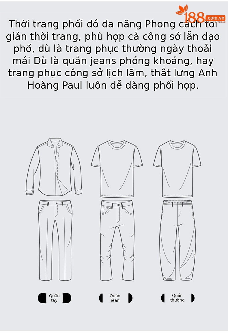 Thắt lưng da bò nam tự động khóa kim cao cấp Hoàng đế Paul — 120cm, 130cm, 110cm, 125cm chi tiết 14