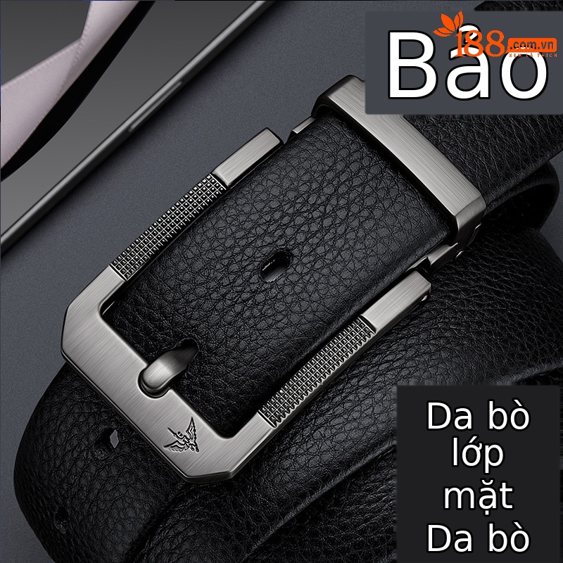 Thắt lưng da bò thật nam cao cấp khóa kim Hoàng đế Paul — 120cm, 130cm, 110cm, 125cm