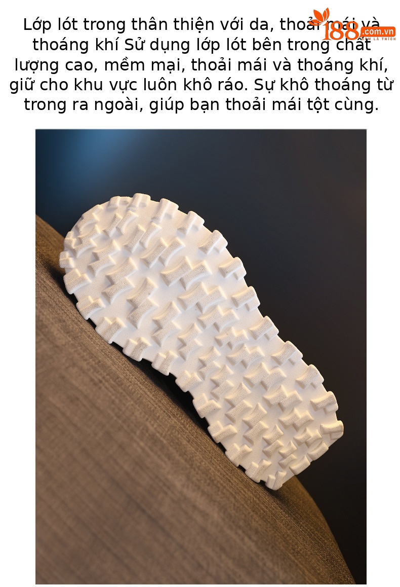 Giày sneaker nữ chunky đế dày lưới phối đá rhinestone — màu trắng chi tiết 9