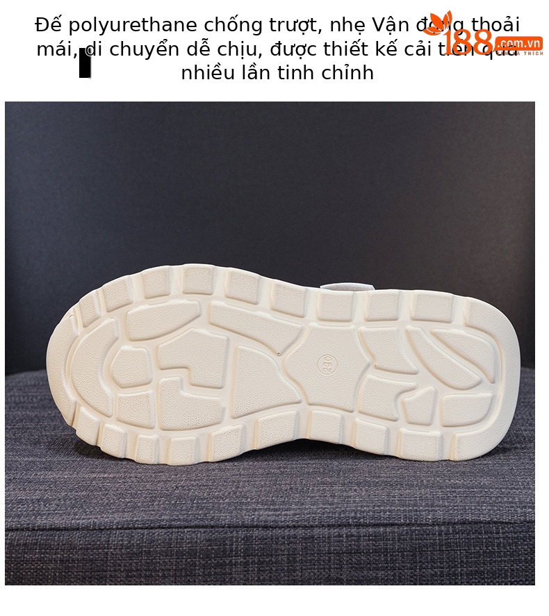 Giày sneaker nữ đế dày phong cách retro, tăng chiều cao — Be 5033, Vàng 5033 chi tiết 9