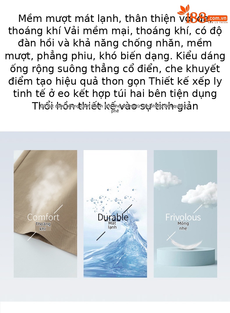 Quần culottes nữ ống rộng cạp điều chỉnh xếp ly mùa hè — màu xanh navy chi tiết 2