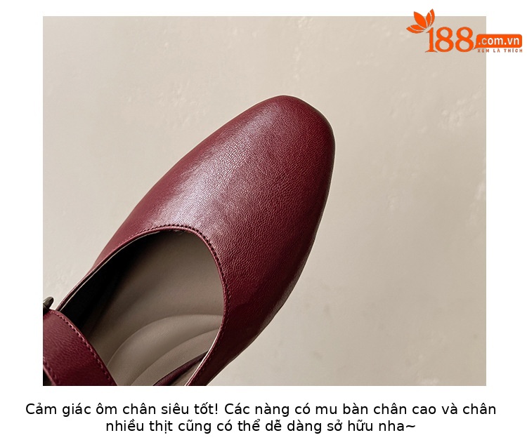 Giày Mary Jane nữ da cừu gót thấp 4 cm quai ngang khóa — đen chi tiết 10
