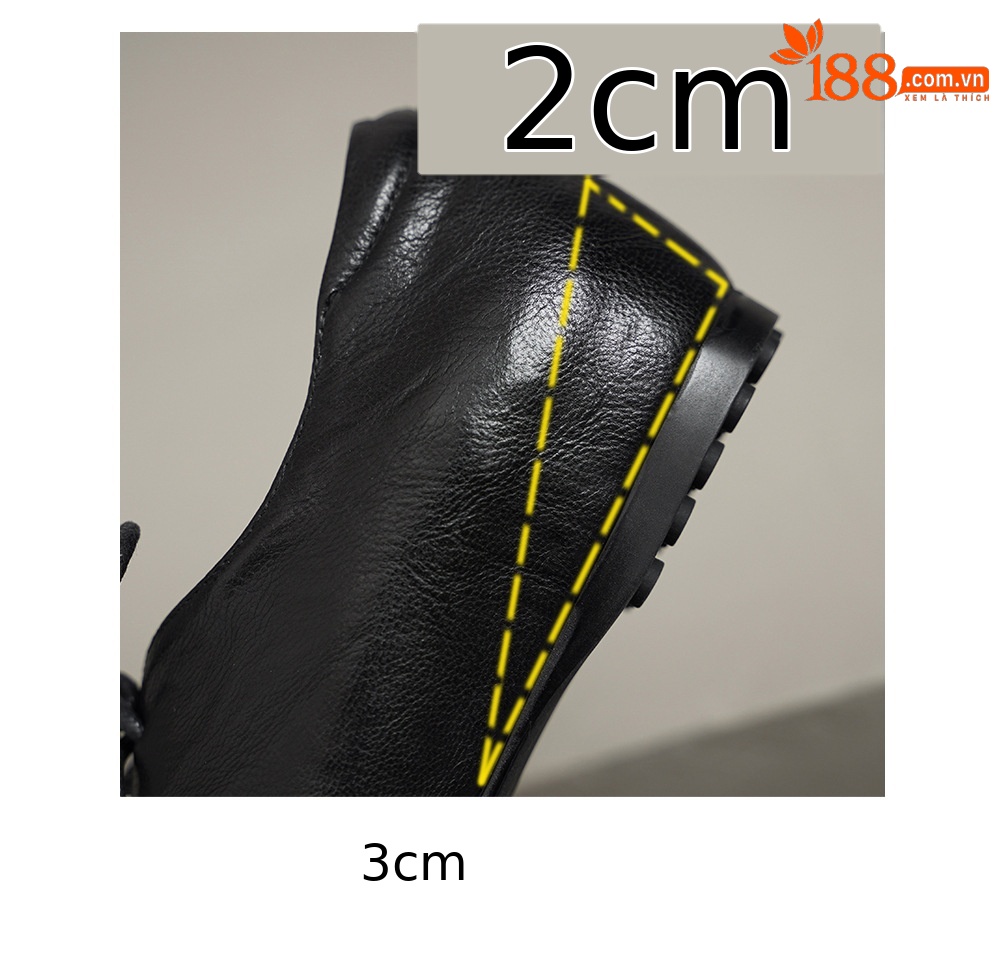 Giày lười nữ da cừu buộc dây mũi vuông phong cách loafer — đen chi tiết 11