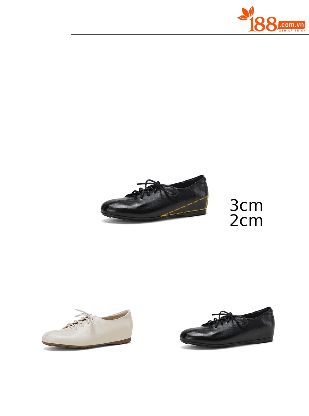Giày lười nữ da cừu buộc dây mũi vuông phong cách loafer — đen chi tiết 2