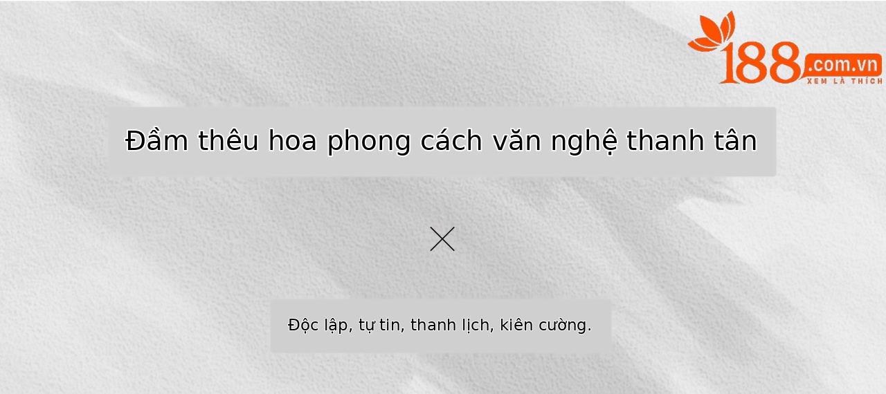 Đầm chữ A thêu jacquard tay ngắn mùa xuân hè — xanh lam chi tiết 1