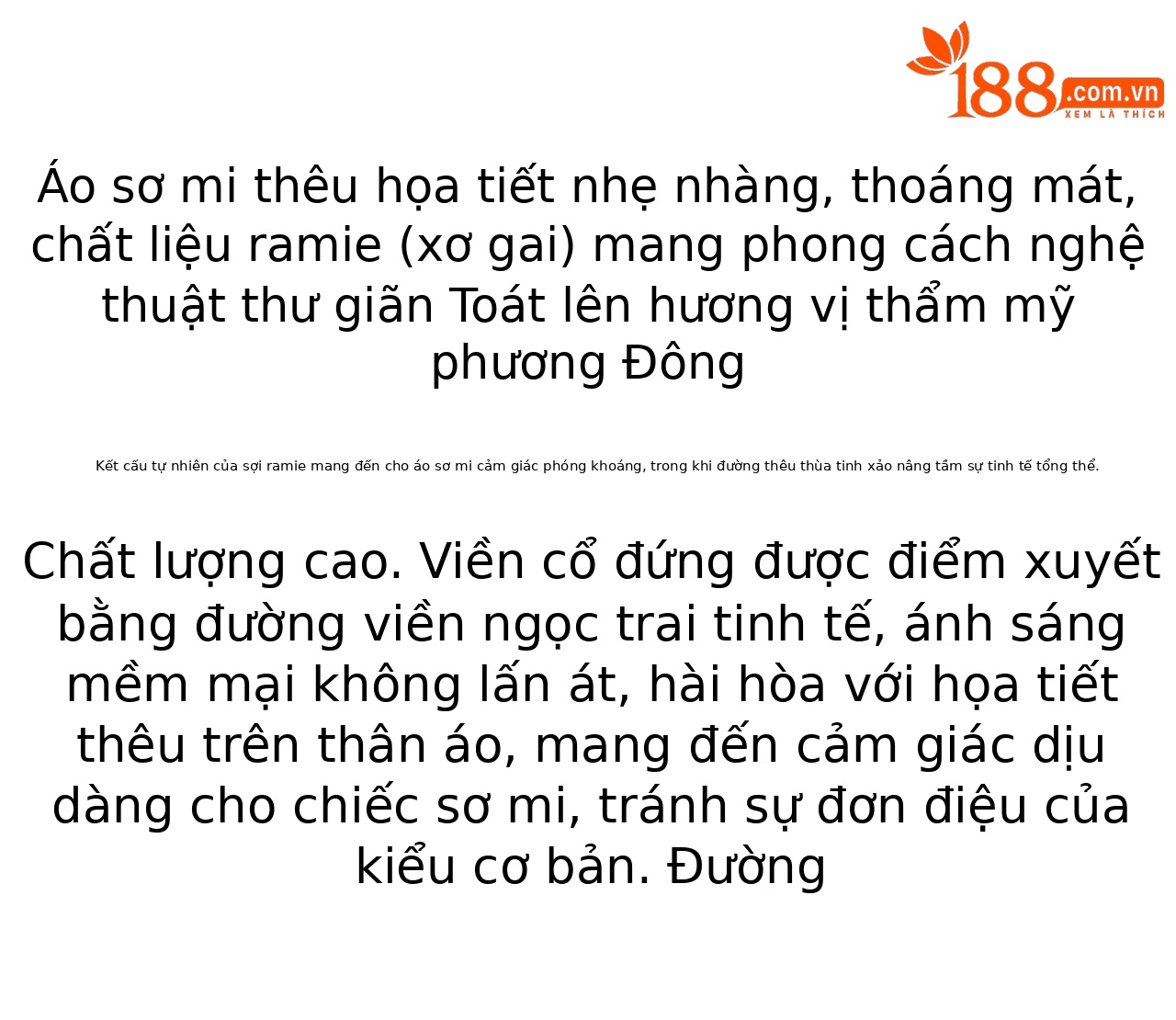 Áo sơ mi nữ tay phồng cổ đứng thêu ren họa tiết — màu trắng chi tiết 3