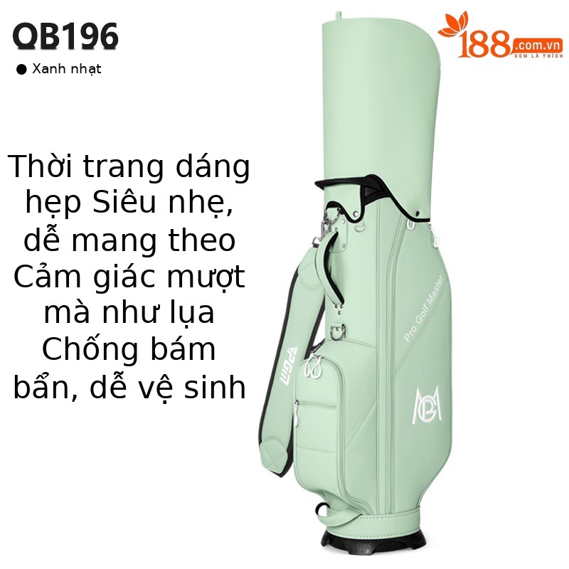 Túi đựng gậy golf PGM da siêu mịn chống bẩn nhẹ, ngăn lớn có lỗ cắm gậy — Xanh nhạt【Da siêu mịn/Chống bẩn dễ lau/Ngăn đựng lớn có lỗ cắm】QB196, Đen【Da siêu mịn/Chống bẩn dễ lau/Ngăn đựng lớn có lỗ cắm】QB196, Trắng【Da siêu mịn/Chống bẩn dễ lau/Ngăn đựng lớn có lỗ cắm】QB196, Hồng nhạt【Da siêu mịn/Chống bẩn dễ lau/Ngăn đựng lớn có lỗ cắm】QB196