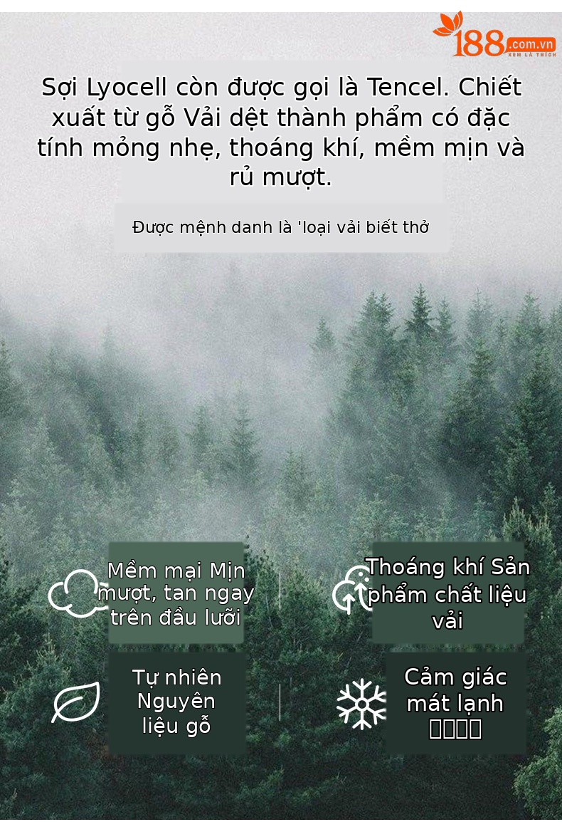 Quần jean nữ ống rộng cạp cao dáng suông vải Tencel mềm mại dài 103 cm — Màu xanh - Chiều dài quần thông thường khoảng 103cm chi tiết 4