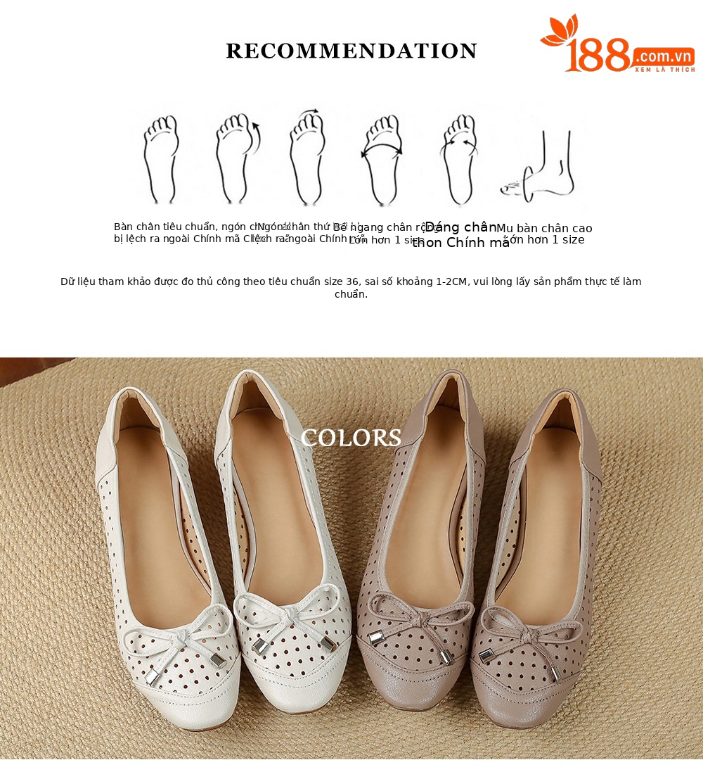 Giày sandal nữ hở mũi gót thấp 3,5 cm, thiết kế đục lỗ thoáng mát, phong cách đơn giản bốn mùa — màu trắng ngà chi tiết 4