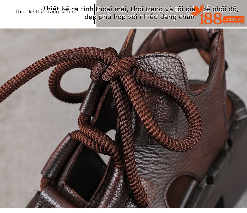 Boot nữ da bò cổ thấp đế dày thoáng khí — màu đen chi tiết 5