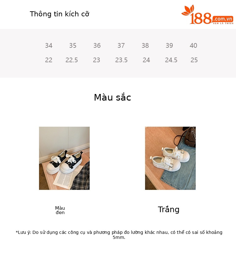 Giày sneaker nữ đế dày da thật phong cách platform khóa dây — màu đen, màu trắng chi tiết 4