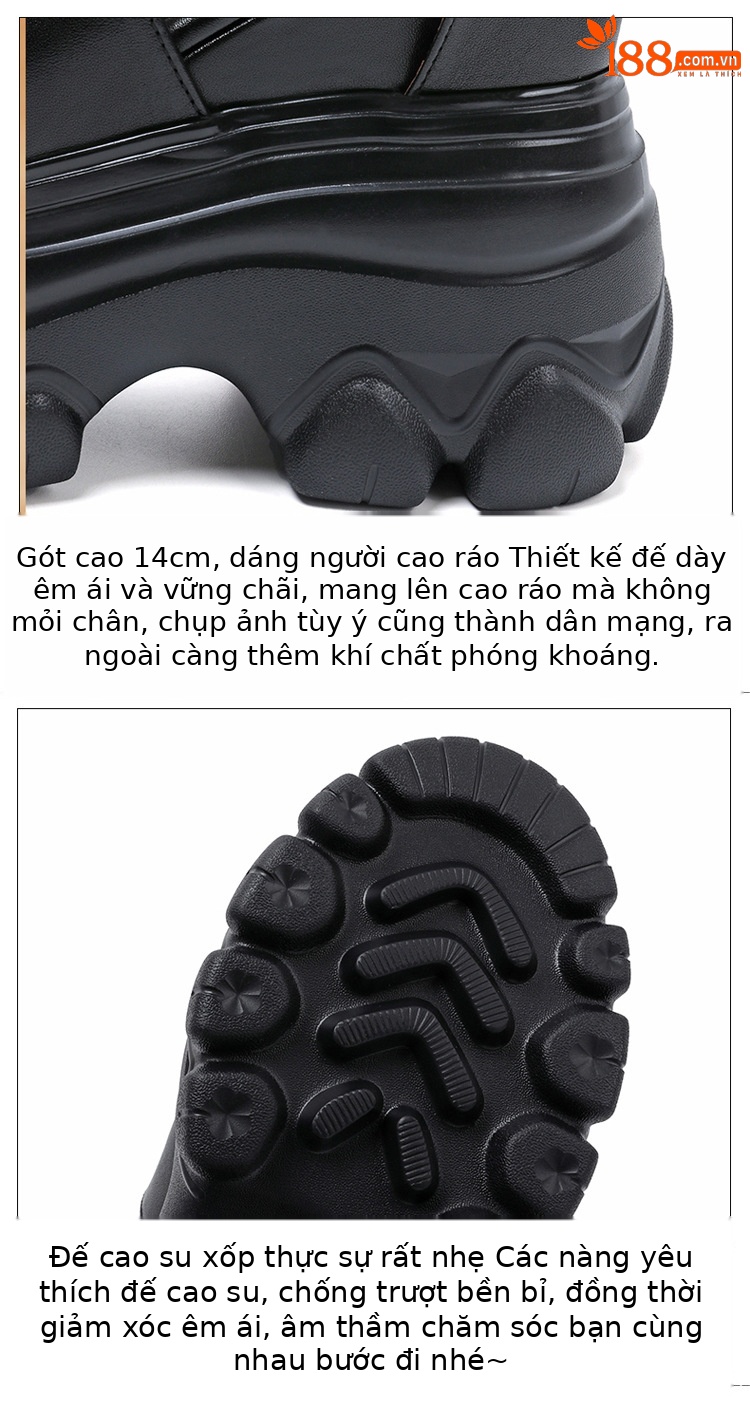 Giày sandal cao gót nữ hở mũi phong cách La Mã, đế xuồng cao 14 cm, da thật, gót vuông, quai mảnh — màu nâu, màu đen chi tiết 16