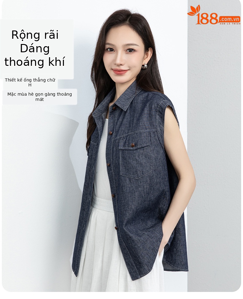 Áo hai dây nữ satin cổ V phối ren — Xanh da trờicolor chi tiết 8