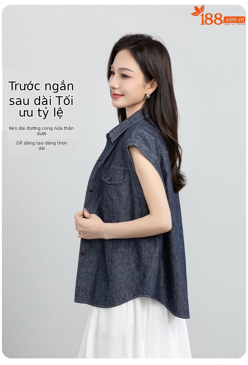 Áo hai dây nữ satin cổ V phối ren — Xanh da trờicolor chi tiết 11